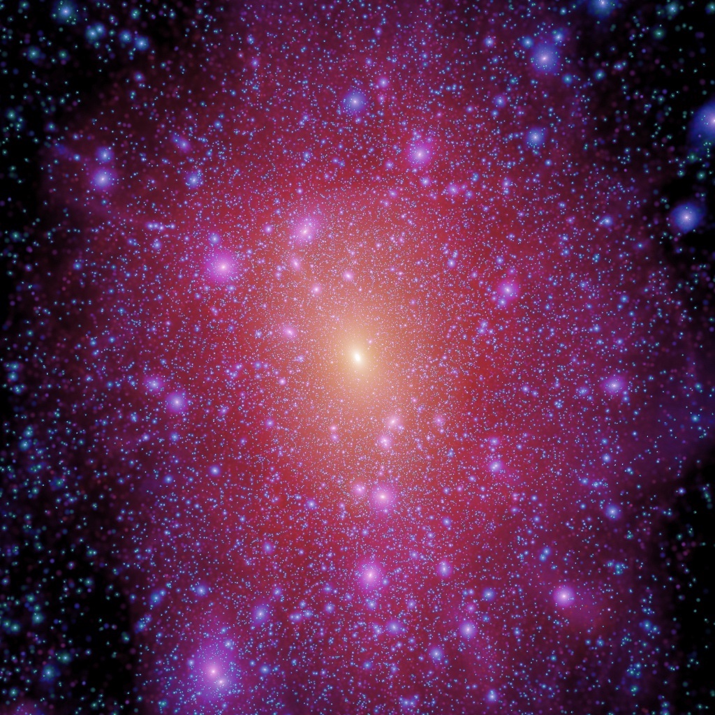 The simulated dark matter halo Aq-A-2 from the Aquarius project (Springel 2008)