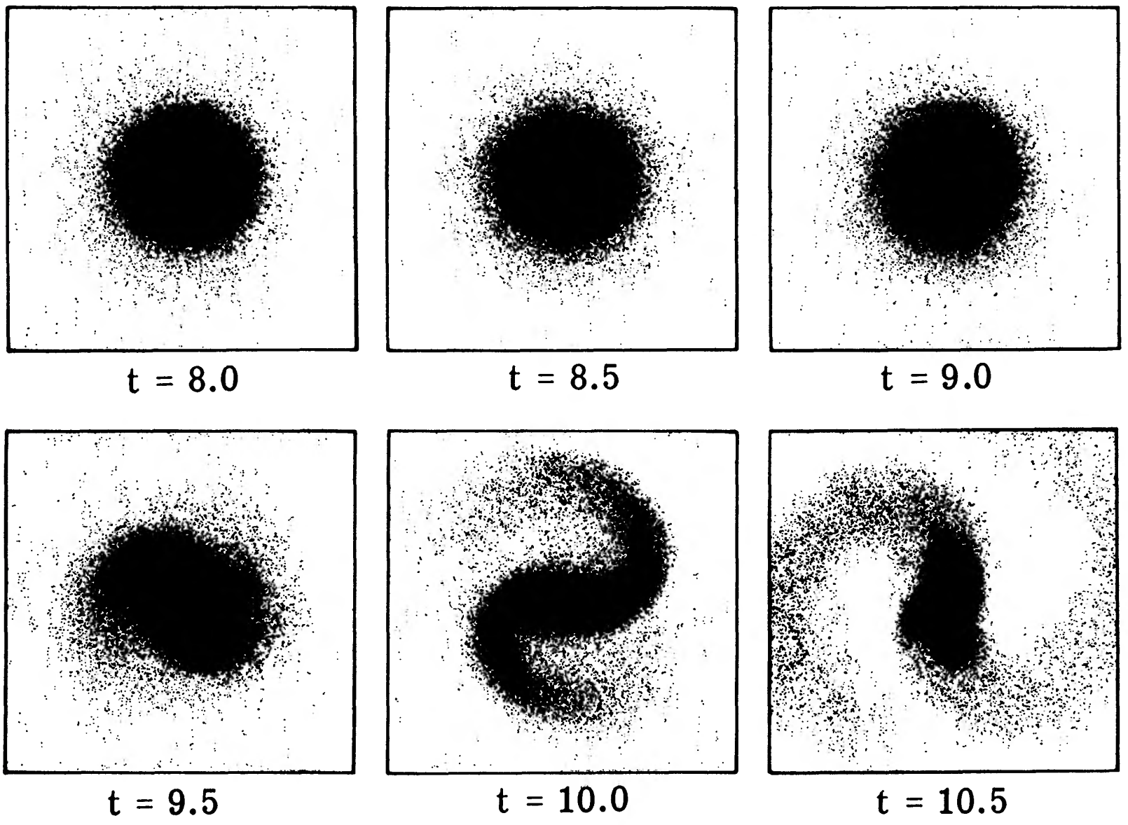 Non-axisymmetric N-body evolution of a disk with initial Q=1